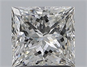 Natural Diamond 1.55 Carats, Princess with  Cut, I Color, SI1 Clarity and Certified by GIA