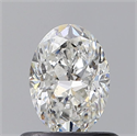Natural Diamond 0.60 Carats, Oval with  Cut, F Color, SI2 Clarity and Certified by GIA