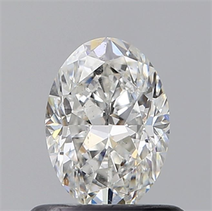 Foto Diamante Natural 0.60 quilates, Ovalado , Color F, claridad SI2 y certificado GIA de