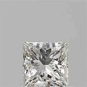 Picture of Natural Diamond 0.53 Carats, Princess with  Cut, J Color, VVS2 Clarity and Certified by GIA