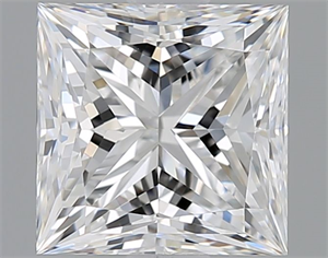 Picture of Natural Diamond 1.02 Carats, Princess with  Cut, E Color, VVS2 Clarity and Certified by GIA