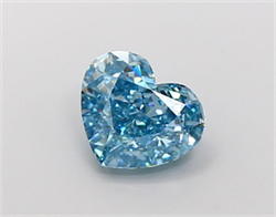 Picture of Lab Grown Diamond 2.09 Carats, Heart with  Cut, Fancy Vivid Blue Color, VS1 Clarity and Certified by IGI