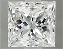 Natural Diamond 0.90 Carats, Princess with  Cut, F Color, VS1 Clarity and Certified by GIA