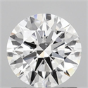 Lab Grown Diamond 1.08 Carats, Round with Ideal Cut, D Color, VVS1 Clarity and Certified by IGI