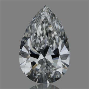 Picture of Natural Diamond 0.43 Carats, Pear with  Cut, D Color, VVS1 Clarity and Certified by GIA