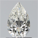 Natural Diamond 0.74 Carats, Pear with  Cut, H Color, IF Clarity and Certified by IGI