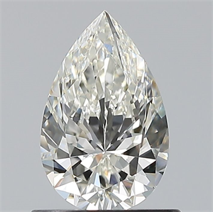 Picture of Natural Diamond 0.74 Carats, Pear with  Cut, H Color, IF Clarity and Certified by IGI