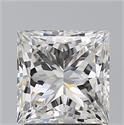 Natural Diamond 2.01 Carats, Princess with  Cut, H Color, SI1 Clarity and Certified by GIA