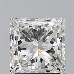 Picture of Natural Diamond 2.01 Carats, Princess with  Cut, H Color, SI1 Clarity and Certified by GIA