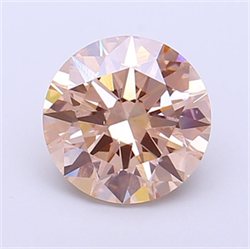 Picture of Lab Grown Diamond 2.00 Carats, Round with Excellent Cut, Fancy Light Brown Color, VS1 Clarity and Certified by IGI