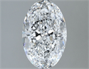 Natural Diamond 1.53 Carats, Oval with  Cut, D Color, SI2 Clarity and Certified by IGI