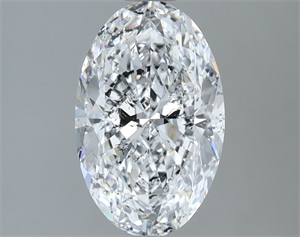 Picture of Natural Diamond 1.53 Carats, Oval with  Cut, D Color, SI2 Clarity and Certified by IGI