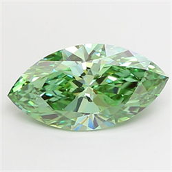 Picture of Lab Grown Diamond 3.02 Carats, Marquise with  Cut, Fancy Vivid Green Color, VS1 Clarity and Certified by IGI
