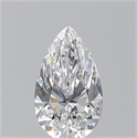 Natural Diamond 0.50 Carats, Pear with  Cut, D Color, VVS1 Clarity and Certified by GIA