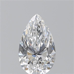 Picture of Natural Diamond 0.50 Carats, Pear with  Cut, D Color, VVS1 Clarity and Certified by GIA
