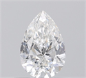 Natural Diamond 0.50 Carats, Pear with  Cut, F Color, SI2 Clarity and Certified by IGI