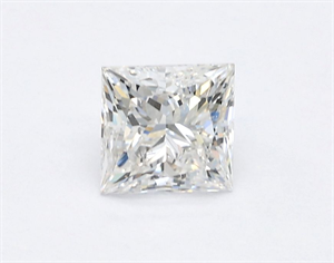 Picture of Natural Diamond 0.56 Carats, Princess with  Cut, E Color, SI2 Clarity and Certified by GIA