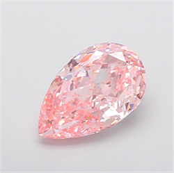 Picture of Lab Grown Diamond 5.13 Carats, Pear with  Cut, Fancy Vivid Pink Color, VS1 Clarity and Certified by IGI