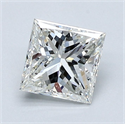 Natural Diamond 1.16 Carats, Princess with  Cut, I Color, VVS1 Clarity and Certified by GIA