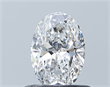 Natural Diamond 0.55 Carats, Oval with  Cut, E Color, VS1 Clarity and Certified by GIA