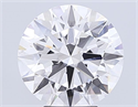 Lab Grown Diamond 5.62 Carats, Round with Ideal Cut, D Color, VS2 Clarity and Certified by IGI