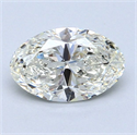 Natural Diamond 1.21 Carats, Oval with  Cut, J Color, SI1 Clarity and Certified by GIA