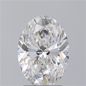 Picture of Natural Diamond 2.55 Carats, Oval with  Cut, E Color, VS2 Clarity and Certified by GIA