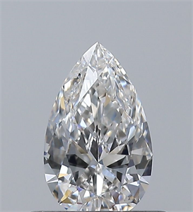 Picture of Natural Diamond 0.43 Carats, Pear with  Cut, H Color, IF Clarity and Certified by GIA