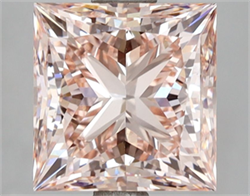 Picture of Lab Grown Diamond 4.03 Carats, Princess with  Cut, Fancy Intense Pink Color, VS1 Clarity and Certified by IGI