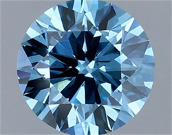 Picture of Lab Grown Diamond 1.49 Carats, Round with Very Good Cut, Fancy Vivid Blue Color, VS2 Clarity and Certified by IGI