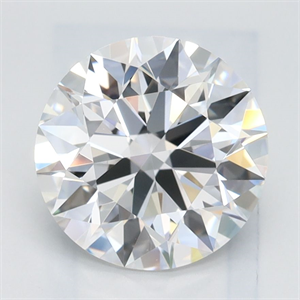 Picture of Lab Grown Diamond 2.07 Carats, Round with Ideal Cut, D Color, IF Clarity and Certified by IGI