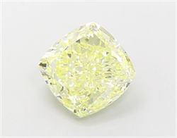 Picture of Lab Grown Diamond 2.01 Carats, CUSHION MODIFIED with  Cut, Fancy Light Yellow Color, VVS2 Clarity and Certified by IGI