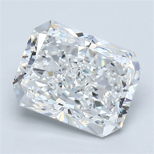 Picture of Natural Diamond 2.51 Carats, Radiant with  Cut, E Color, VVS1 Clarity and Certified by GIA