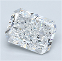 Natural Diamond 2.51 Carats, Radiant with  Cut, E Color, VVS1 Clarity and Certified by GIA