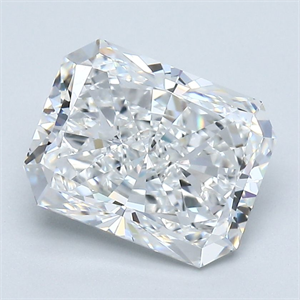 Picture of Natural Diamond 2.51 Carats, Radiant with  Cut, E Color, VVS1 Clarity and Certified by GIA