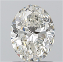 Natural Diamond 1.00 Carats, Oval with  Cut, I Color, SI1 Clarity and Certified by GIA