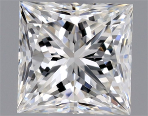 Picture of Natural Diamond 0.44 Carats, Princess with  Cut, G Color, VVS2 Clarity and Certified by GIA