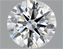 Lab Grown Diamond 1.09 Carats, Round with Ideal Cut, D Color, VS1 Clarity and Certified by IGI