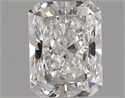 Natural Diamond 0.51 Carats, Radiant with  Cut, F Color, VVS2 Clarity and Certified by GIA
