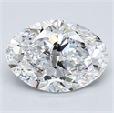 Natural Diamond 4.50 Carats, Oval with  Cut, D Color, VS1 Clarity and Certified by GIA