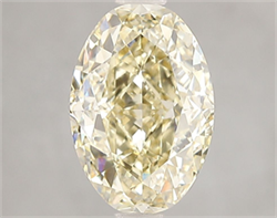 Picture of Lab Grown Diamond 3.10 Carats, Oval with  Cut, Fancy Yellow Color, VS1 Clarity and Certified by IGI