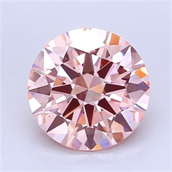 Picture of Lab Grown Diamond 2.00 Carats, Round with Excellent Cut, Fancy Intense Pink Color, VS1 Clarity and Certified by IGI