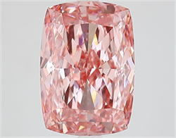 Picture of Lab Grown Diamond 4.00 Carats, CUSHION MODIFIED with  Cut, Fancy Vivid Pink Color, VS1 Clarity and Certified by IGI