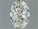 Natural Diamond 0.60 Carats, Oval with  Cut, I Color, VVS1 Clarity and Certified by IGI