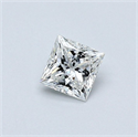 Natural Diamond 0.31 Carats, Princess with  Cut, G Color, VVS2 Clarity and Certified by GIA