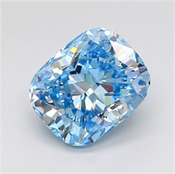 Picture of Lab Grown Diamond 1.84 Carats, CUSHION MODIFIED with  Cut, Fancy Vivid Blue Color, VVS2 Clarity and Certified by IGI