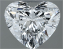 Natural Diamond 0.52 Carats, Heart with  Cut, E Color, SI1 Clarity and Certified by GIA