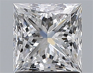 Foto Diamante Natural 1.51 quilates, Princesa , Color E, claridad SI1 y certificado GIA de