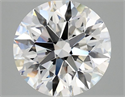 Lab Grown Diamond 3.04 Carats, Round with Excellent Cut, E Color, VVS2 Clarity and Certified by IGI