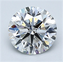 Natural Diamond 1.88 Carats, Round with Excellent Cut, E Color, SI1 Clarity and Certified by GIA